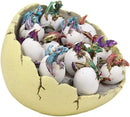 Ebros Set of 12 Wyrmling Dragons in Eggs Figurine Miniatures with Dragon Egg Display Set Colorful Fantasy Egg Hatchling Figurines Set of 12 Dungeons and Medieval Alchemy Fantasy Dragon Collectibles
