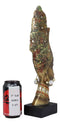 Ebros Large African Tribal Art 3D Maasai Ebony Female with Yoruba ASO Oke Hat Head Bust Statue 15.25" Tall