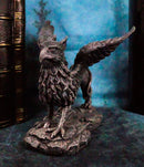 Gothic Stoic Royal Winged Griffin Gargoyle Statue 5.5" Long Gryphon Figurine