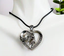 Ebros Fairy Cupid Heart Medallion Necklace Accessory Jewelry With Rhinestones