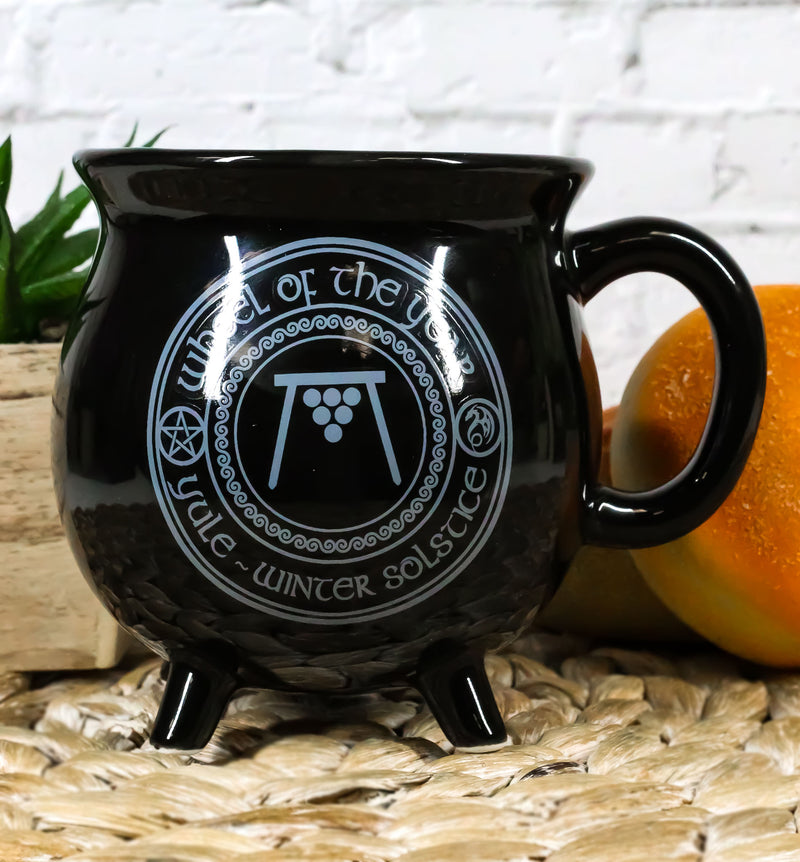Wicca Sabbats Wheel of The Year Mabon Dragon Heat Color Changing Cauldron Mug