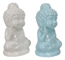 Zen Monk Monastery Baby Buddha Monks Meditating Ceramic Salt And Pepper Shakers