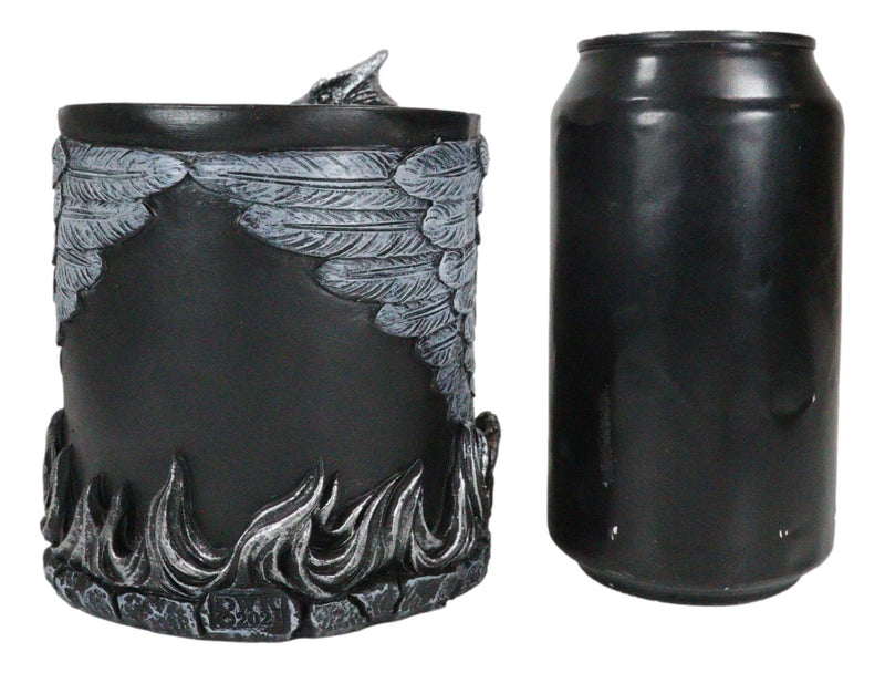 Ange Winged Grim Reaper With Scythe Pen Stationery Make Up Brush Holder Figurine