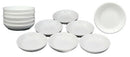 White Porcelain Contemporary Condiments Soy Sauce Dipping Plate or Dish Set 12