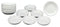 White Porcelain Contemporary Condiments Soy Sauce Dipping Plate or Dish Set 12