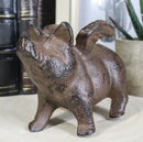 Cast Iron Small Whimsical Flying Pig Angel Hog Statue Paperweight Decor Set of 6