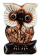 Balinese Wood Handicrafts Forest Owl Family Set of 3 Decorative Figurines 6"H
