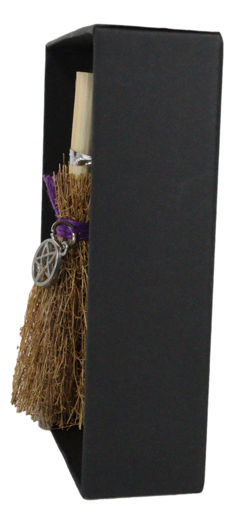 Wicca Occult Witch Broom Magick Broomstick With Pentagram Pendant Lucky Charm