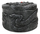 Greek Goddess Medusa Head With Snake Hairs And Red Gem Decorative Jewelry Box