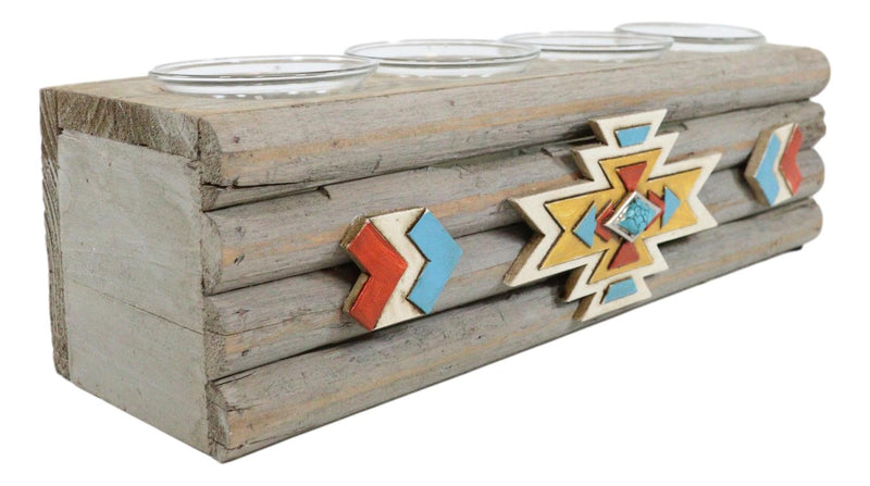 Southwest Aztec Indian Vector Diamonds Arrows Tea Light Votive Candles Holder