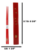 Ebros Classy Crane Bird Lacquered Chopstick Set With Travel Storage Case Chopsticks
