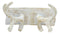 Ebros Cast Iron Vintage White Western Rustic Stag Deer Trophy Antler Rack Wall Hooks
