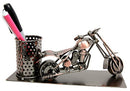 Ebros Gift Chopper Motorbike Hand Made Metal Stationery Organizer Holder Desktop Office Decor Gift