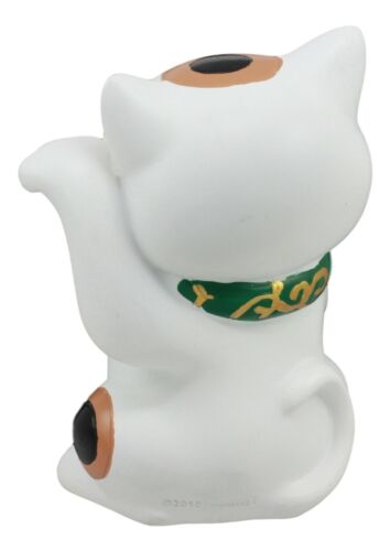 Ebros Japanese Luck And Fortune Charm White Beckoning Cat Maneki Neko Statue 4"Tall Tabletop Collectible Figurine - Ebros Gift