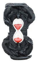 Invertible "Chronos" Gothic Twin Dragons Sand Timer Figurine Dragon Hourglass 8"