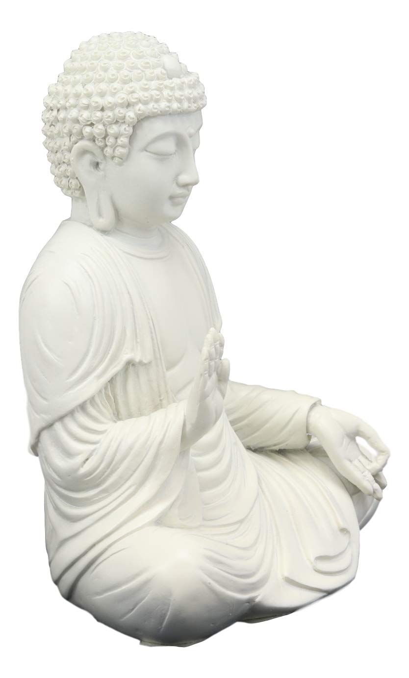 Ebros Abhaya Mudra Buddha Shakyamuni Sitting in Meditation Statue 5.25" Tall
