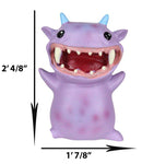 Underbedz Blue Horned Toothed Purple Polkadot GuGu Monster Small Figurine
