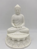 Ebros Contemplation Buddha Sakayamuni Meditate on Lotus 7" H Sculpture Buddhism Figurine