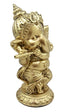 Ebros Hindu Elephant God Ritual Dancing Ganesha Playing Flute Golden Statue 6"H