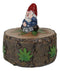 Gypsy Life Gnome Dwarf Smoking Rolled Stash Leaves On Tree Bark Ring Trinket Box