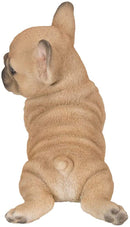 Ebros Adorable French Bulldog Puppy Dog With Belly On The Ground Figurine 6.5"L