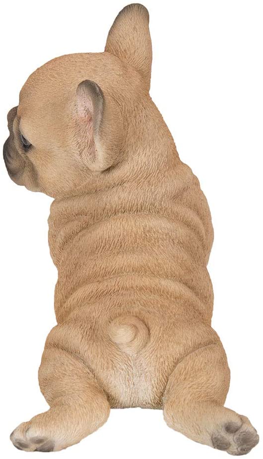 Ebros Adorable French Bulldog Puppy Dog With Belly On The Ground Figurine 6.5"L