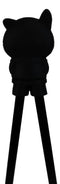 Black Porky Pig Reusable Training Chopsticks Set With Silicone Helper BPA Free