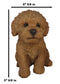 Ebros Sitting Lifelike Realistic Brown Bichon Frise Puppy Dog Statue 6.75" High