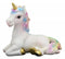 Ebros Pastel Colors Majestic Rainbow Mane Unicorn Mare Horse with Golden Horn