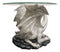 Pendragon Ryu Ice Frost Dragon Guarding Treasure Coffee Side Table With Glass