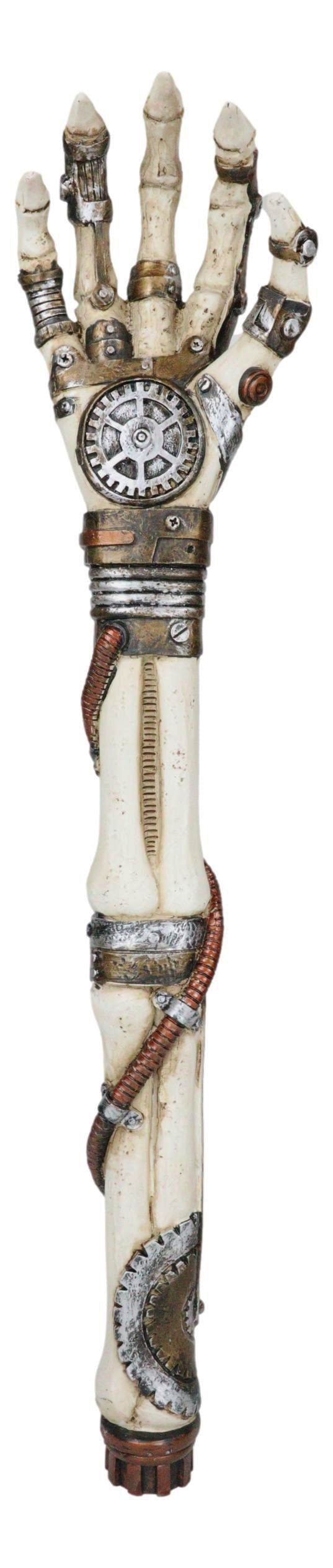 Steampunk Geared Clockwork Hand Bone Skeleton Arm Back Itch Scratcher Figurine