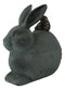 Home & Garden Decor Bunny Rabbit With Little Bird Friend Aluminum Statue