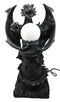 Ebros 19"H Medieval Castle Dragon w/ Illuminated Orb Wing Figurine Floor Table Lamp