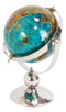 Modern Decorative Desktop Blue World Atlas Map Globe With Rotational Axis 10"H
