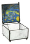 Ebros Van Gogh Starry Night Stained Glass Decorative Box 4"X4" Museum Art