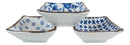Made In Japan Multi Patterned Square Sauce Condiment Dipping Bowl Set Serves 4