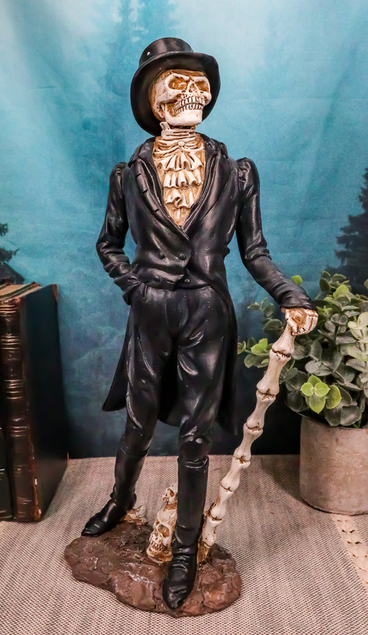 Ebros Skeleton Gentleman Groom in Steampunk Tuxedo and Top Hat Figurine 13"H