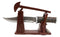 Vintage Rustic Pumpjack Oil Derrick Rig Display With Decorative Dagger Knife Set