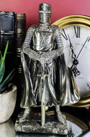 Ebros Medieval Holy Roman Empire Caped Crusader Knight w/ Sword Statue Suit Of Armor