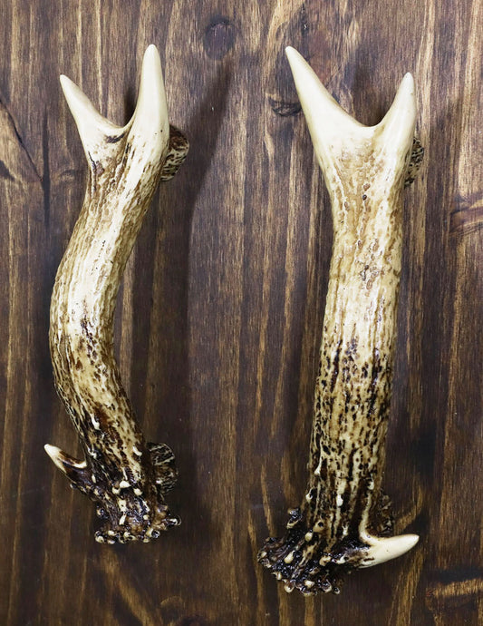 Set of 2 Oversized Western Rustic Stag Deer Antlers Barn Door Bar Pull Handles