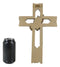 Rustic Western Faux Wooden God Bless Our Family Praying Hands Rugged Wall Cross