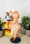 Voluptuous Bistro Chef Porkie The Pig With Service Plate And Cloche Dome Statue