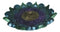 Chakra Buddhist Mandala 8 Spokes Wheel Flower Bloom Incense Burner Figurine