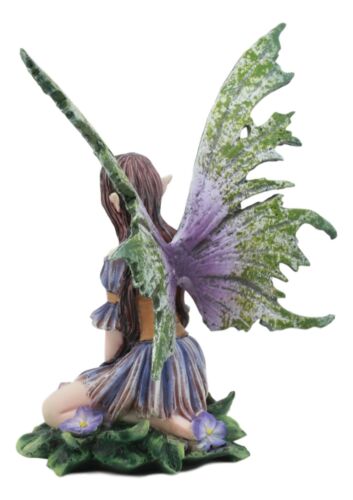 Ebros Amy Brown Whimsical "Viola" Violet Flower Garden Fairy Figurine Fae Statue