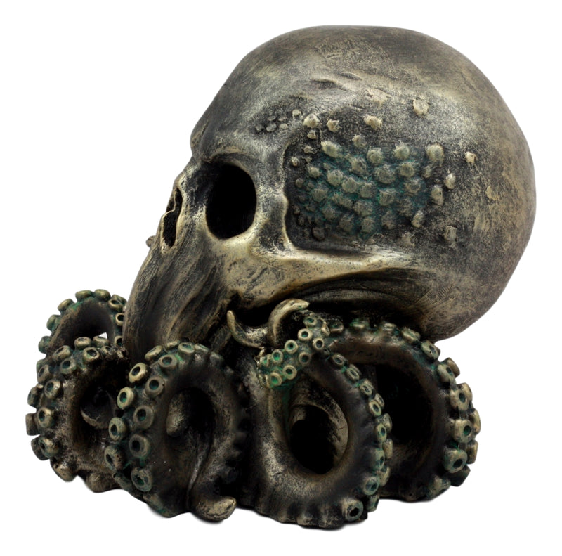 Ebros Ocean Monster Terror Kraken Cthulhu Skull Figurine 6"H Mythical Sea Relic Giant Octopus Skull Statue