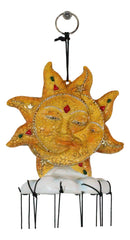 Mosaic Helios God Sun And Moon Face Harmony Wind Chime Mobil Patio Garden Decor