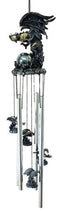 Armored Battle Dragon Crystal Sphere Resonant Relaxing Wind Chime Garden Patio