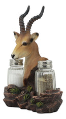 Ebros African Antelope Salt And Pepper Shakers Holder Safari Animal Decor 8" H