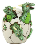 Jurassic Green Hydra Three Headed Dragon Baby Egg Hatchling Figurine Collectible