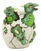 Jurassic Green Hydra Three Headed Dragon Baby Egg Hatchling Figurine Collectible
